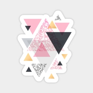 Multi Triangle - Rose Gold and Marble Sticker